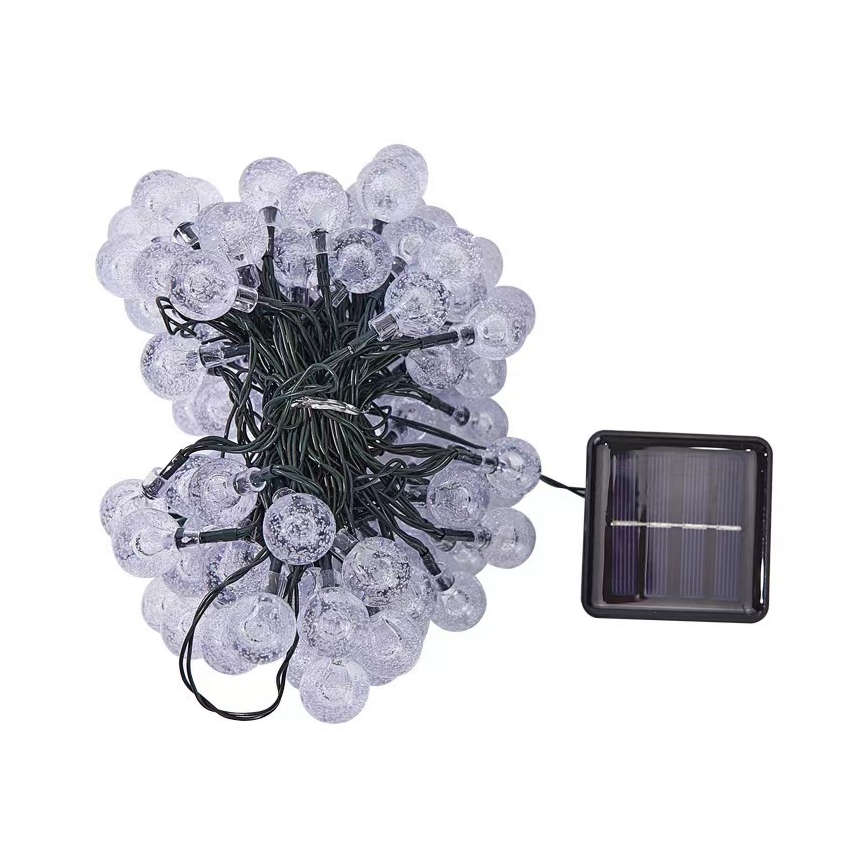 Brilagi - LED Solární dekorační řetěz BUBBLE 50xLED/8 funkcí 7m IP65 teplá bílá 600 mAh