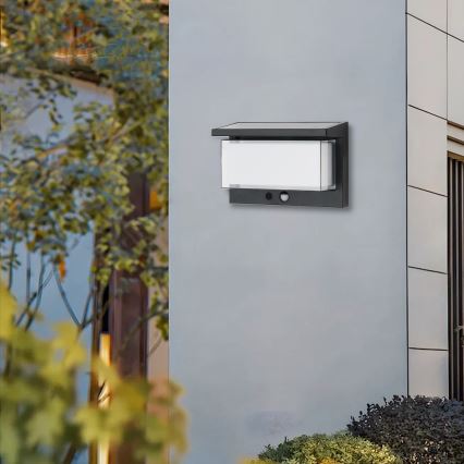 Brilagi - LED Solární nástěnné svítidlo se senzorem SUN LUME LED/10W/3,7V 4000 mAh IP44