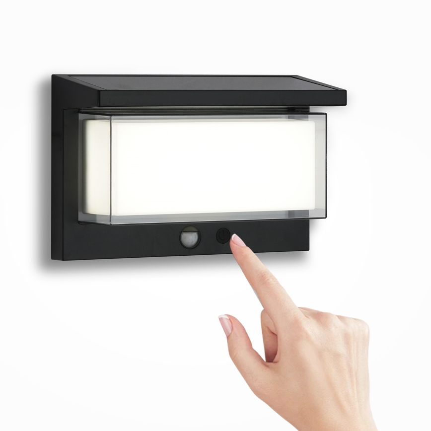 Brilagi - LED Solární nástěnné svítidlo se senzorem SUN LUME LED/10W/3,7V 4000 mAh IP44