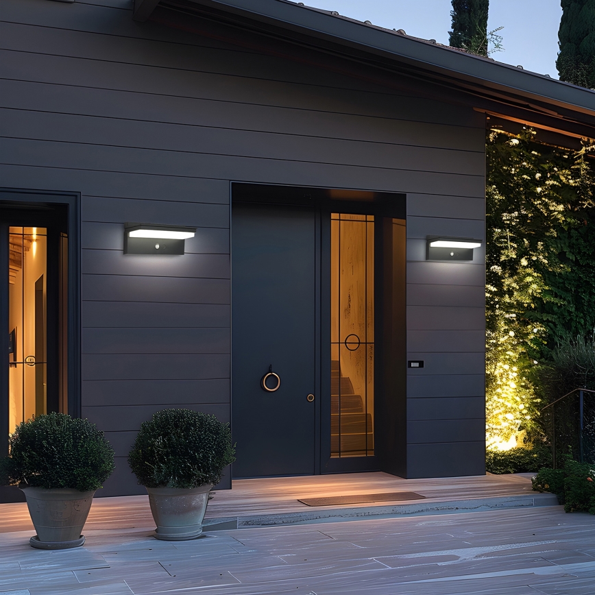 Brilagi - LED Solární nástěnné svítidlo se senzorem SUN SENSE LED/10W/3,7V 4000 mAh IP44