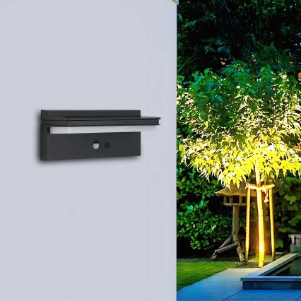 Brilagi - LED Solární nástěnné svítidlo se senzorem SUN SENSE LED/10W/3,7V 4000 mAh IP44