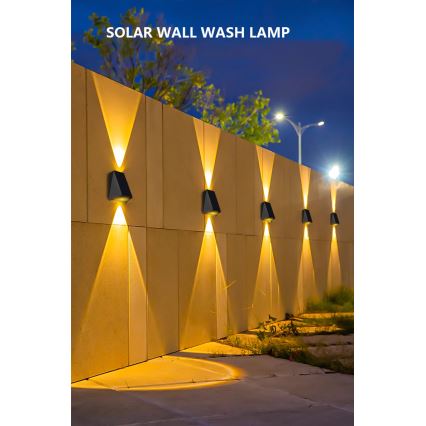 Brilagi - LED Solární nástěnné svítidlo PYRAMID LED/2W/3,2V 1300 mAh IP54