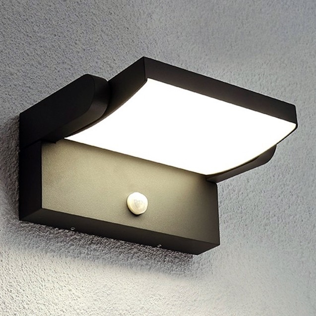 Brilagi - LED Solární nástěnné svítidlo se senzorem ANKLE LED/10W/3,7V 3000 mAh 3000K IP65 antracit