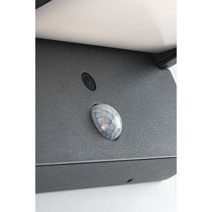 Brilagi - LED Solární nástěnné svítidlo se senzorem pohybu a soumraku ANKLE LED/10W/3,7V 3000 mAh 3000K IP65 antracit