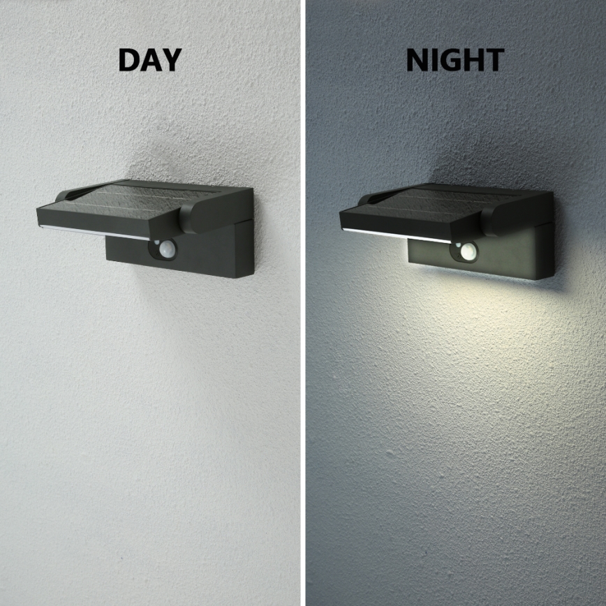 Brilagi - LED Solární nástěnné svítidlo se senzorem ANKLE LED/3,5W/3,7V 2200 mAh IP54
