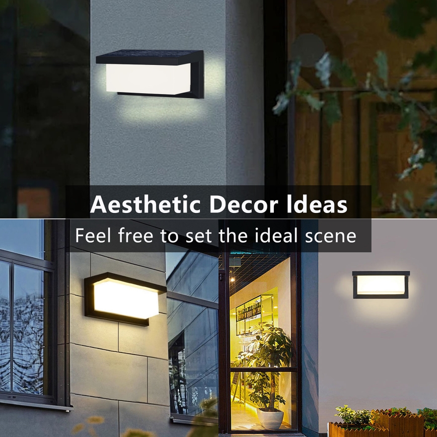 Brilagi - LED Solární nástěnné svítidlo se senzorem BRICKY LED/5W/6V IP65