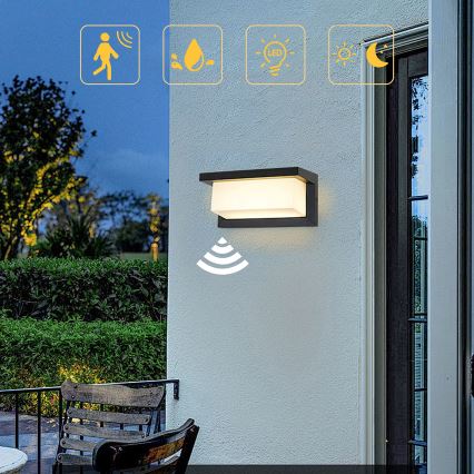 Brilagi - LED Solární nástěnné svítidlo se senzorem BRICKY LED/5W/6V IP65