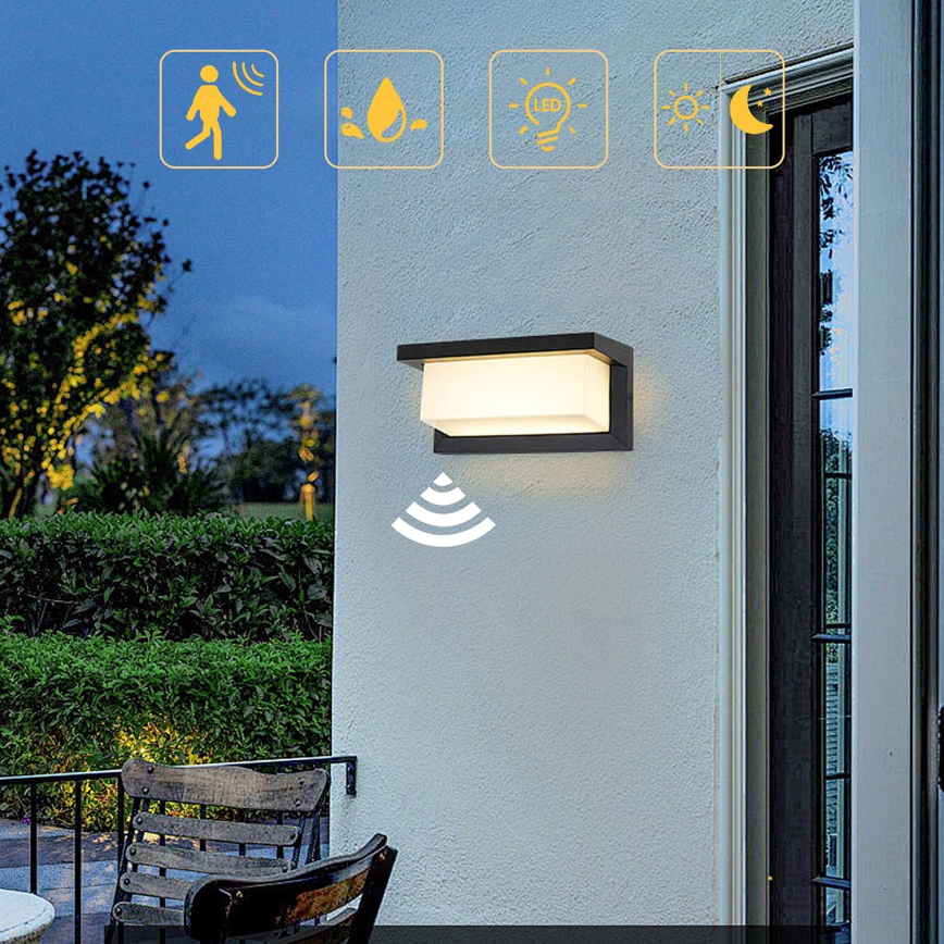 Brilagi - LED Solární nástěnné svítidlo se senzorem BRICKY LED/5W/6V IP65