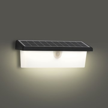 Brilagi - LED Solární nástěnné svítidlo se senzorem SUN RAY LED/6W/3,7V 2200 mAh IP44