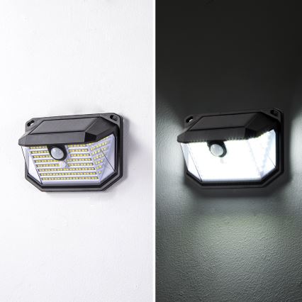 Brilagi - LED Solární nástěnné svítidlo se senzorem WALLIE LED/4W/5,5V 1200mAh 6500K IP65