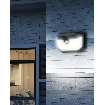 Brilagi - LED Solární nástěnné svítidlo se senzorem WALLIE LED/4W/5,5V 1200mAh 6500K IP65