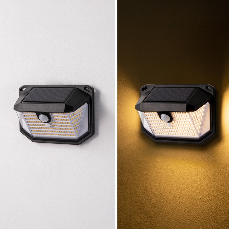 Brilagi - LED Solární nástěnné svítidlo se senzorem pohybu a soumraku WALLIE LED/4W/5,5V 1200 mAh 3000K IP65