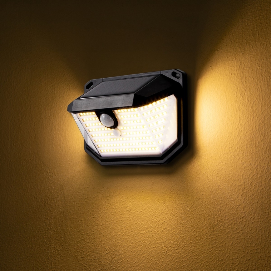 Brilagi - LED Solární nástěnné svítidlo se senzorem pohybu a soumraku WALLIE LED/4W/5,5V 1200 mAh 3000K IP65