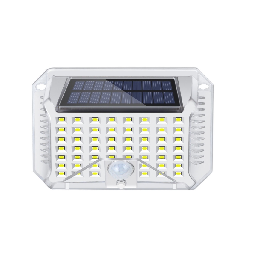 Brilagi - LED Solární nástěnné svítidlo se senzorem WALLIE LED/4W/5,5V 1200 mAh 6500K IP64 stříbrná
