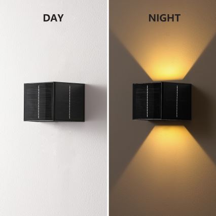 Brilagi - LED Solární nástěnné svítidlo SOLAR CUBE LED/2W/3,2V 1300 mAh IP54