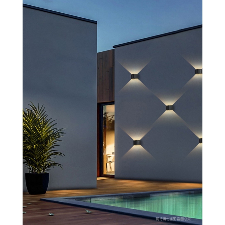 Brilagi - LED Solární nástěnné svítidlo SOLAR CUBE LED/2W/3,2V 1300 mAh IP54