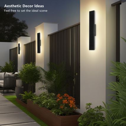 Brilagi - LED Stmívatelné solární nástěnné svítidlo SUN LED/4W/230V 60 cm 4000 mAh IP44