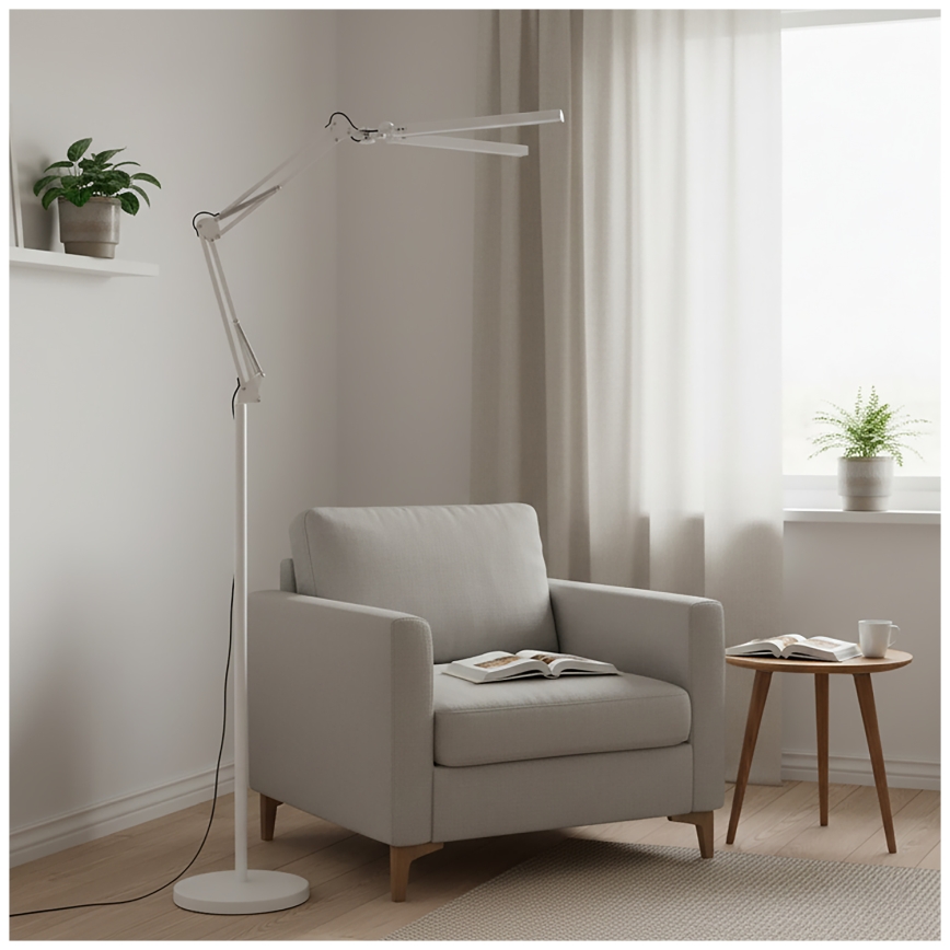 Brilagi - LED Stmívatelná flexibilní stojací lampa VARIO LED/14W/230V 3000-6000K 157 cm bílá
