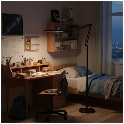 Brilagi - LED Stmívatelná flexibilní stojací lampa VARIO LED/14W/230V 3000-6000K 157 cm černá