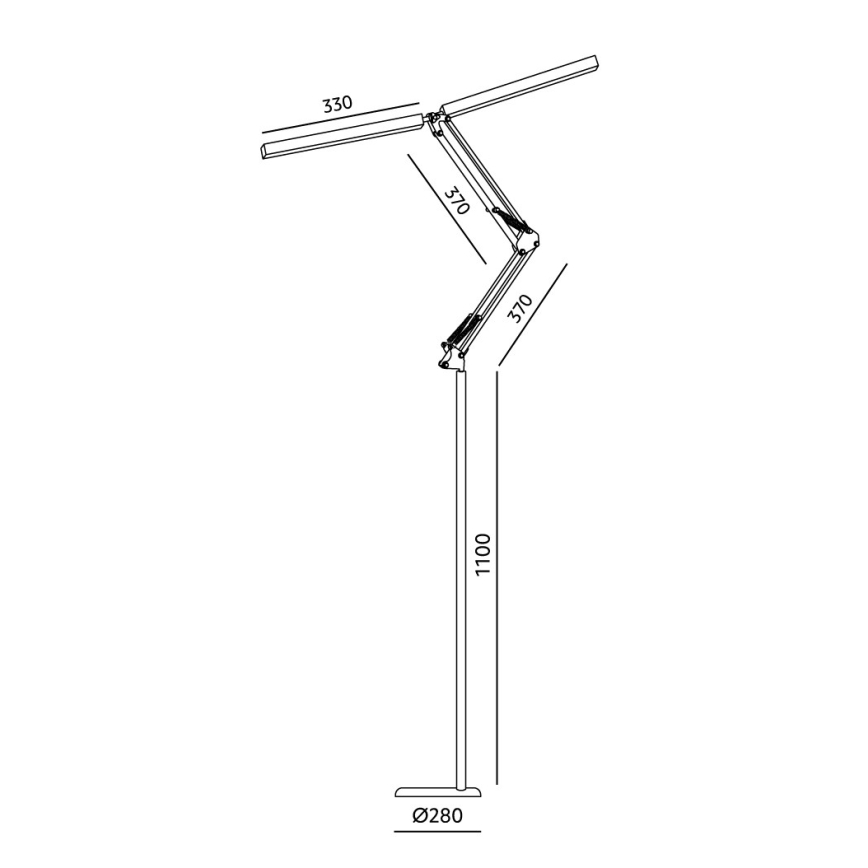 Brilagi - LED Stmívatelná flexibilní stojací lampa VARIO LED/14W/230V 3000-6000K 157 cm černá