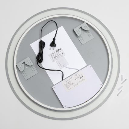 Brilagi - LED Koupelnové vyhřívané zrcadlo AVA ECO LED/11,5W/230V pr. 60 cm IP44 CRI 90 stmívatelné + CCT