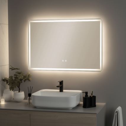 Brilagi - LED Koupelnové vyhřívané zrcadlo BELLA LED/19W/230V 60x90 cm IP44 CRI 90 stmívatelné + CCT