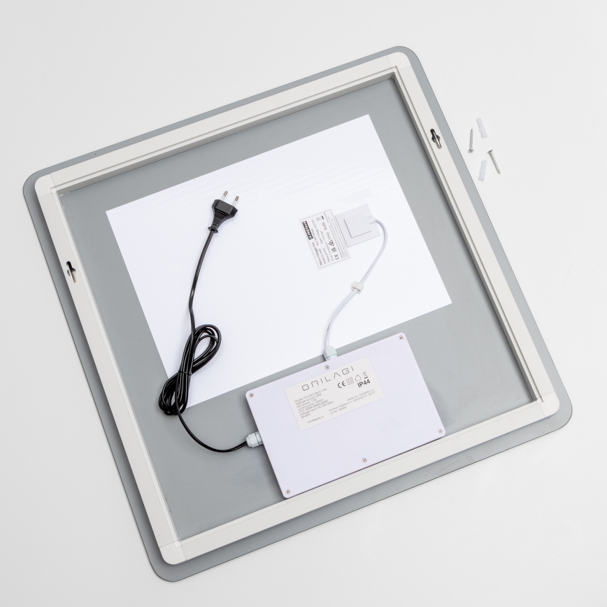 Brilagi - LED Koupelnové vyhřívané zrcadlo DIANA LED/17W/230V 60x60 cm IP44 CRI 90 stmívatelné + CCT