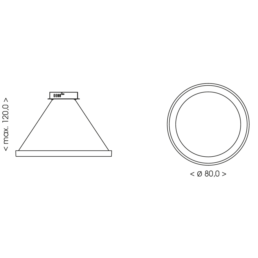 BRILAGI - LED Stmívatelný lustr na lanku FALCON II LED/108W/230V 3000-6500K pr. 80 cm béžová + dálkové ovládání