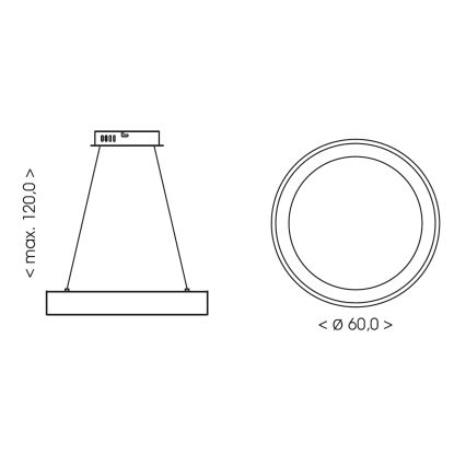 Brilagi - LED Stmívatelný lustr na lanku FALCON II LED/99W/230V 3000-6000K pr. 60 cm béžová + dálkové ovládání