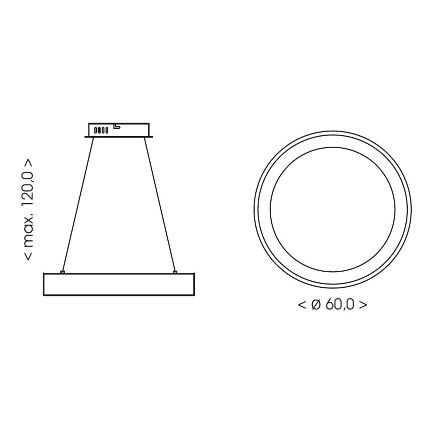 Brilagi - LED Stmívatelný lustr na lanku FALCON II LED/99W/230V 3000-6000K pr. 60 cm béžová + dálkové ovládání