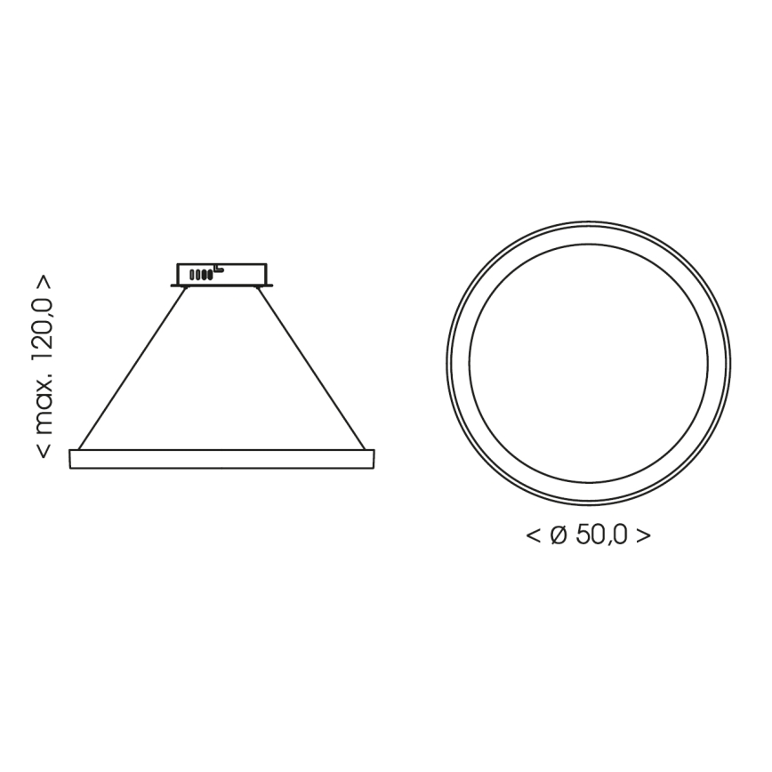 BRILAGI - LED Stmívatelný lustr na lanku FALCON SLIM LED/42W/230V 3000-6500K pr. 50 cm béžová + dálkové ovládání