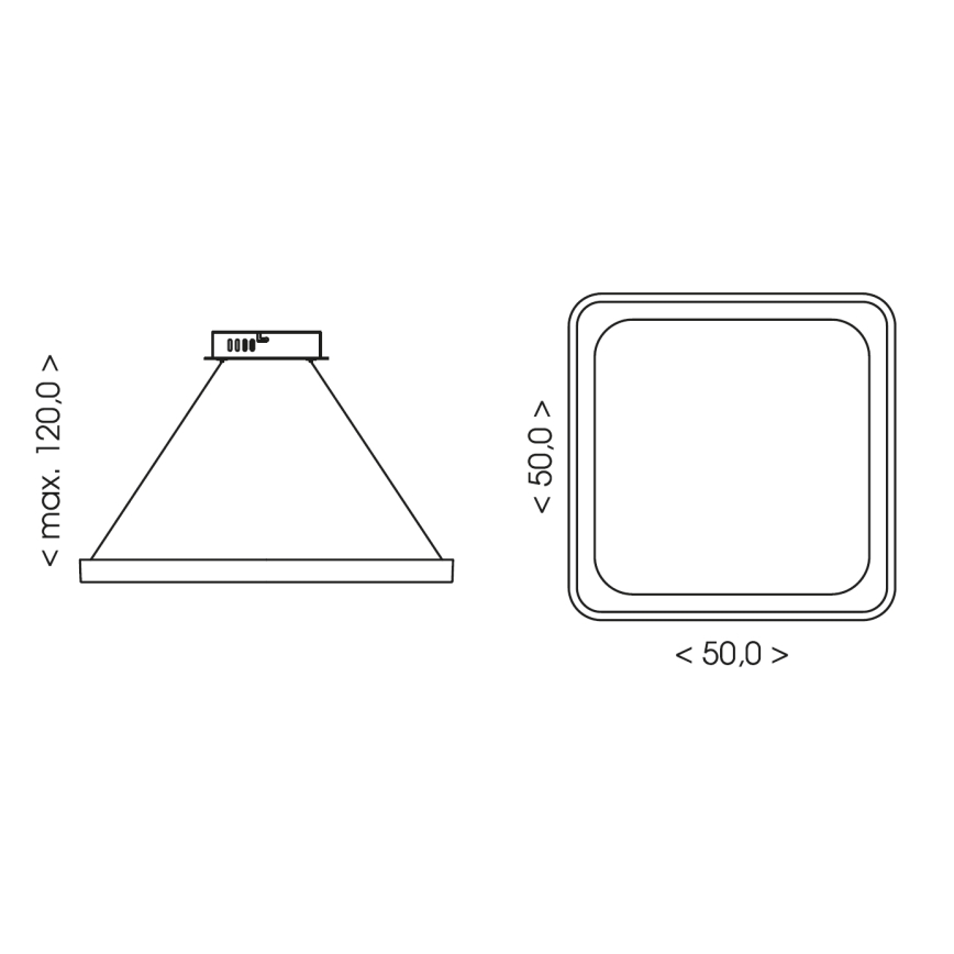 BRILAGI - LED Stmívatelný lustr na lanku FALCON SLIM LED/50W/230V 3000-6500K 50x50 cm béžová + dálkové ovládání