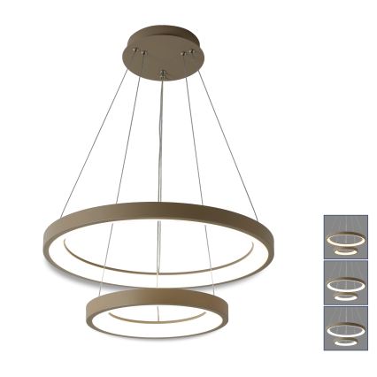 Brilagi - LED Stmívatelný lustr na lanku FALCON SLIM LED/68W/230V 3000-6000K pr. 50 cm béžová + dálkové ovládání