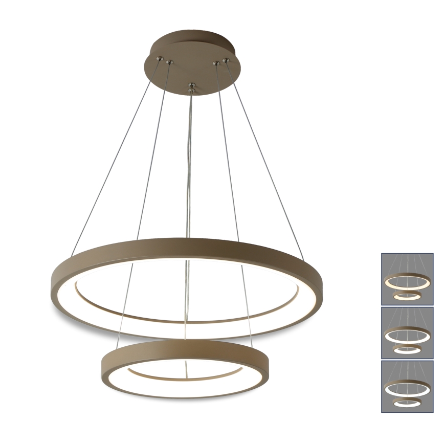 Brilagi - LED Stmívatelný lustr na lanku FALCON SLIM LED/68W/230V 3000-6000K pr. 50 cm béžová + dálkové ovládání