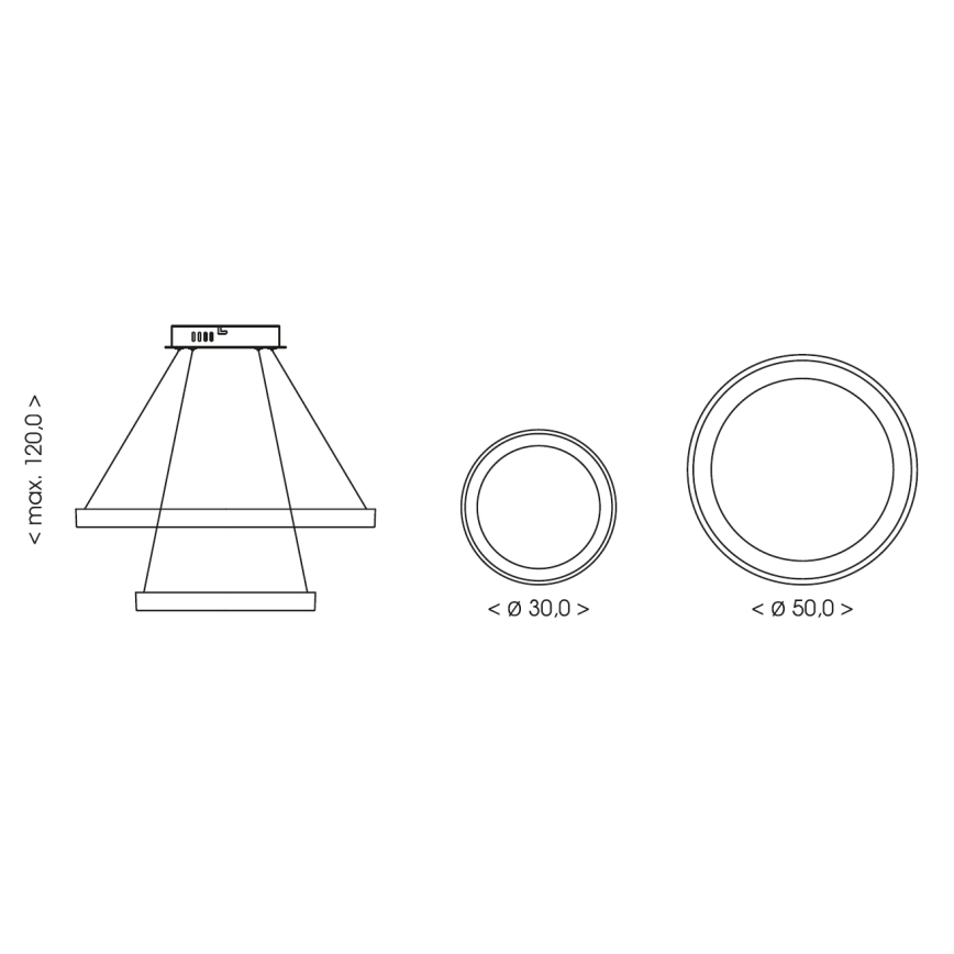 Brilagi - LED Stmívatelný lustr na lanku FALCON SLIM LED/68W/230V 3000-6000K pr. 50 cm béžová + dálkové ovládání