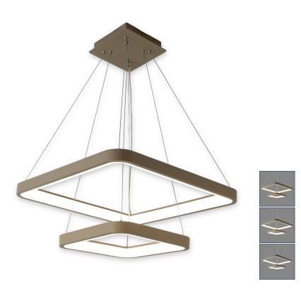 BRILAGI - LED Stmívatelný lustr na lanku FALCON SLIM LED/78W/230V 3000-6500K 50x50 cm béžová + dálkové ovládání