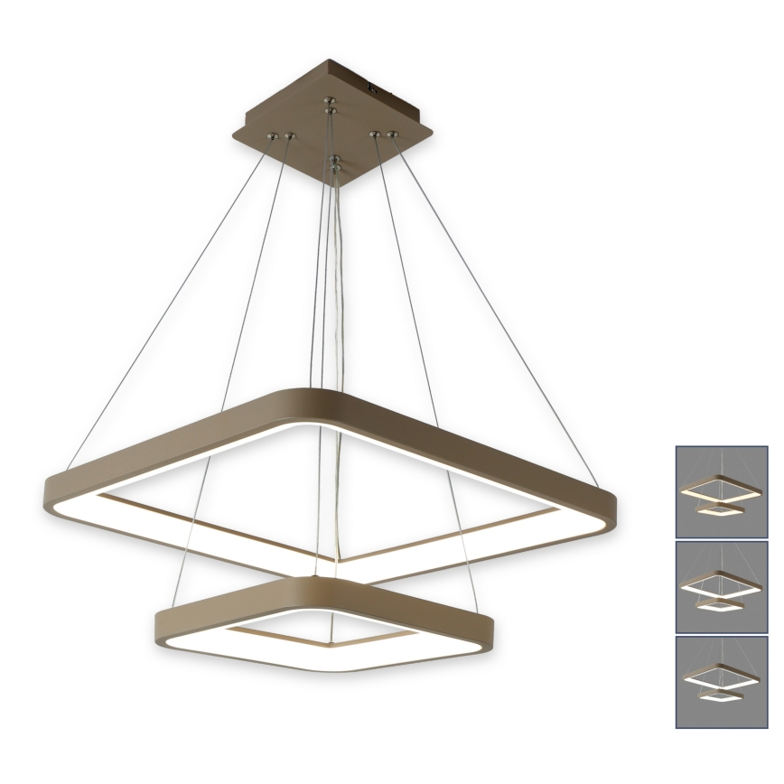 BRILAGI - LED Stmívatelný lustr na lanku FALCON SLIM LED/78W/230V 3000-6500K 50x50 cm béžová + dálkové ovládání