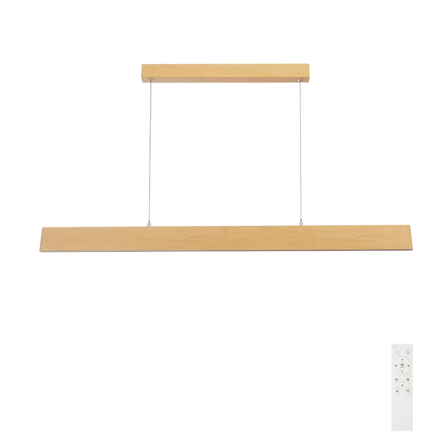 Brilagi - LED Stmívatelný lustr na lanku SLIMLINE LED/40W/230V 3000-6000K dekor dubu + dálkové ovládání