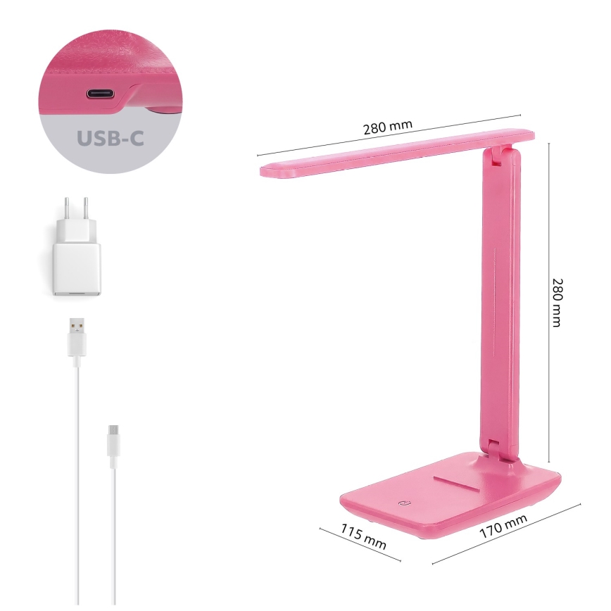 Brilagi - LED Stmívatelná stolní lampa MODO LED/7W/230V 3000/4000/6500K růžová