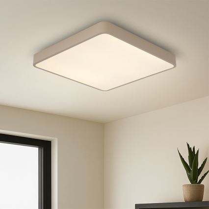 Brilagi - LED Stmívatelné stropní svítidlo POOL SQUARE LED/36W/230V 3000-6000K 40x40 cm béžová + dálkové ovládání