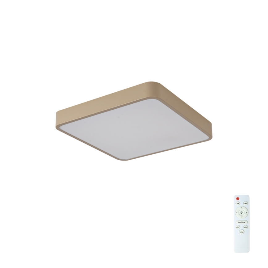 Brilagi - LED Stmívatelné stropní svítidlo POOL SQUARE LED/36W/230V 3000-6000K 40x40 cm béžová + dálkové ovládání