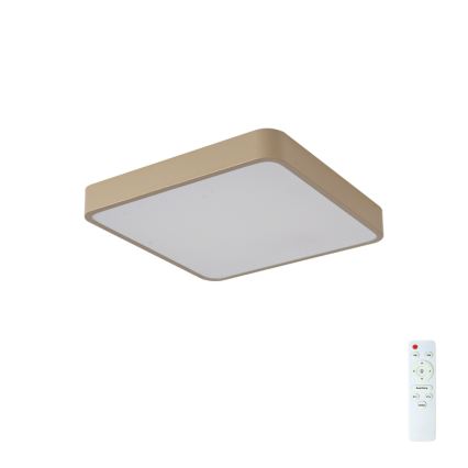 Brilagi - LED Stmívatelné stropní svítidlo POOL SQUARE LED/48W/230V 3000-6000K 50x50 cm béžová + dálkové ovládání