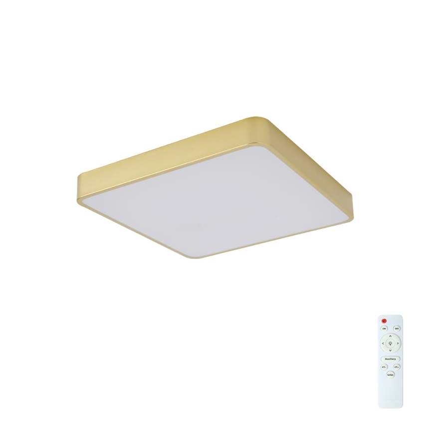 Brilagi - LED Stmívatelné stropní svítidlo POOL SQUARE LED/48W/230V 3000-6000K 50x50 cm zlatá + dálkové ovládání