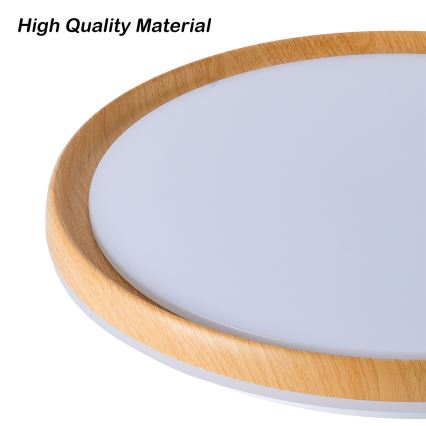 BRILAGI - LED Stmívatelné stropní svítidlo RIVO LED/72W/230V 3000-6000K dekor dřeva pr. 50 cm + dálkové ovládání