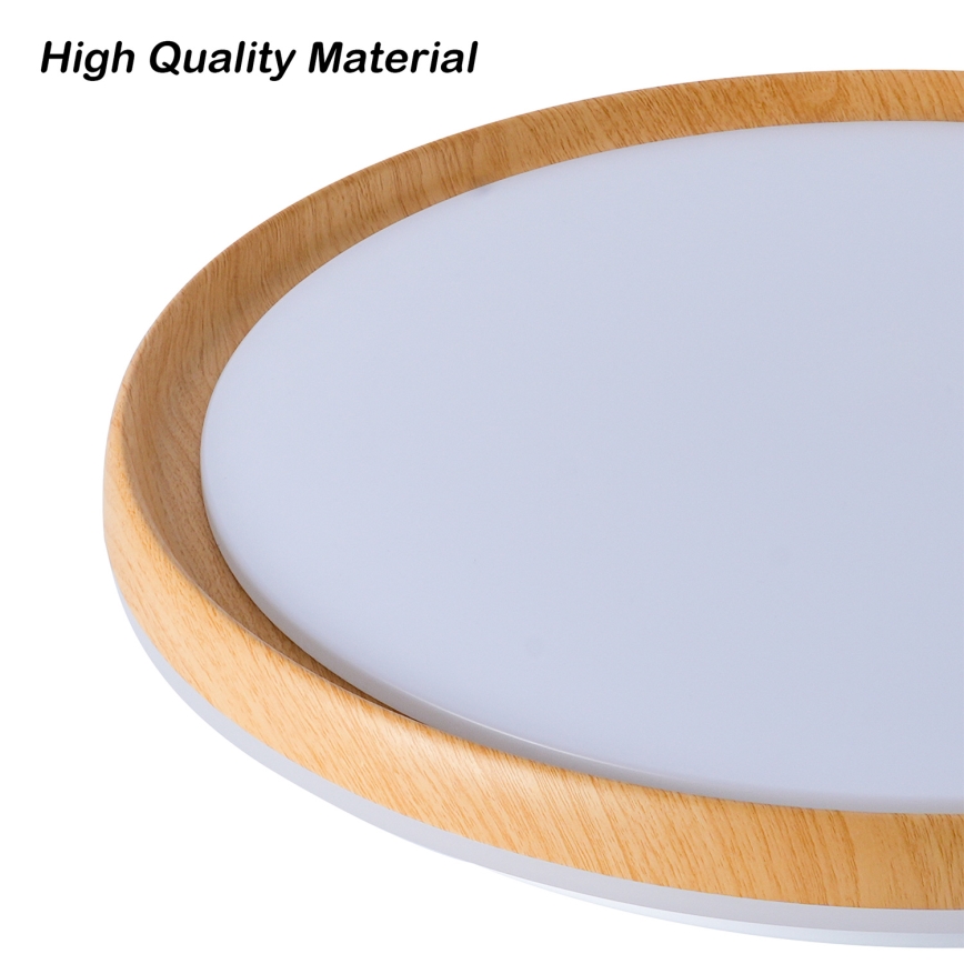 BRILAGI - LED Stmívatelné stropní svítidlo RIVO LED/72W/230V 3000-6000K dekor dřeva pr. 50 cm + dálkové ovládání