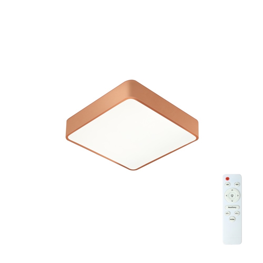 Brilagi - LED Stmívatelné stropní svítidlo POOL SQUARE LED/36W/230V 3000-6000K 40x40 cm bronzová + dálkové ovládání