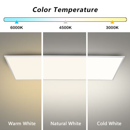 Brilagi - LED Stmívatelné stropní svítidlo SLIMFRAME LED/80W/230V 120x60 cm 3000-6000K bílá + dálkové ovládání