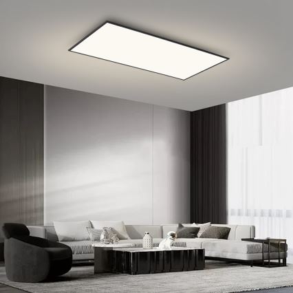 Brilagi - LED Stmívatelné stropní svítidlo SLIMFRAME LED/80W/230V 120x60 cm 3000-6000K černá + dálkové ovládání