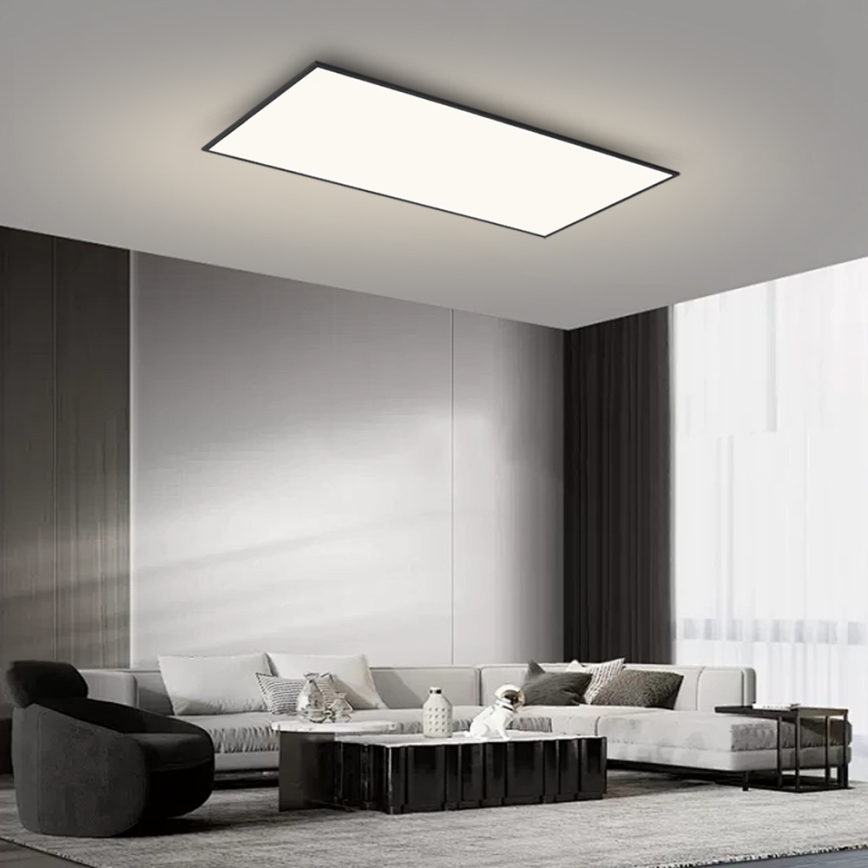 Brilagi - LED Stmívatelné stropní svítidlo SLIMFRAME LED/80W/230V 120x60 cm 3000-6000K černá + dálkové ovládání