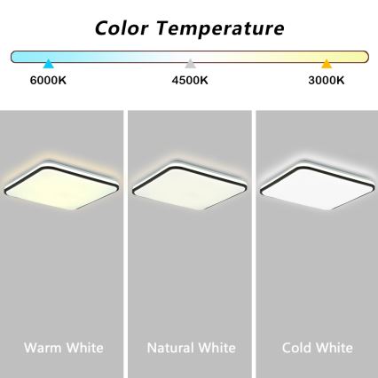 Brilagi - LED Stmívatelné stropní svítidlo SMART LED/24W/230V 43x43 cm 3000-6000K Wi-Fi Tuya Beacon + dálkové ovládání